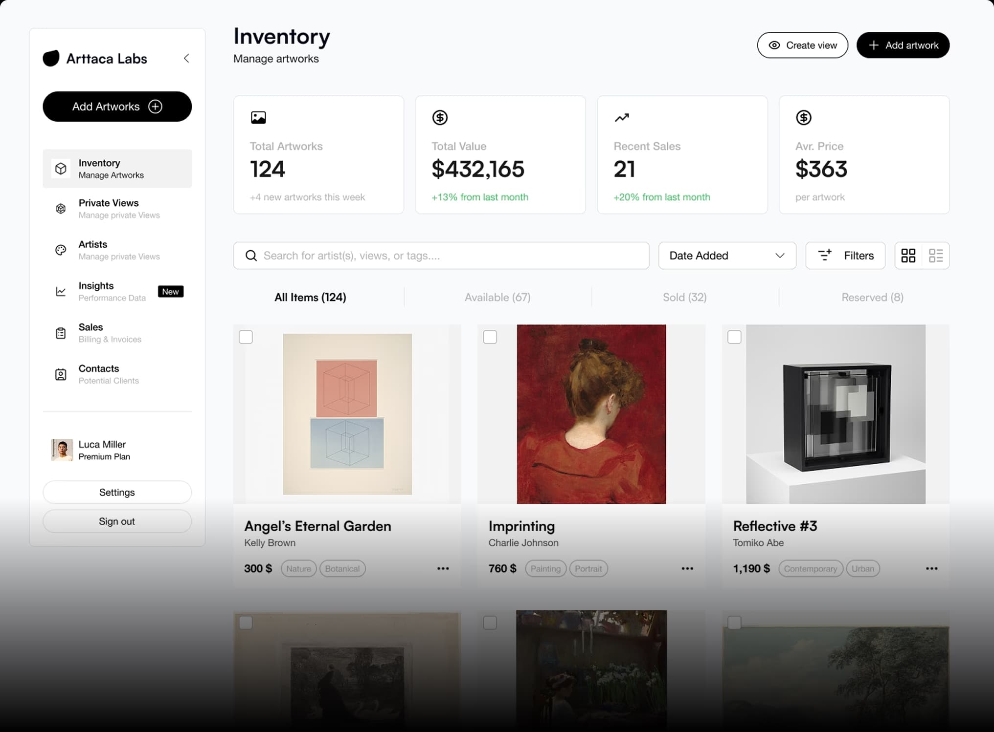 Inventory UI preview