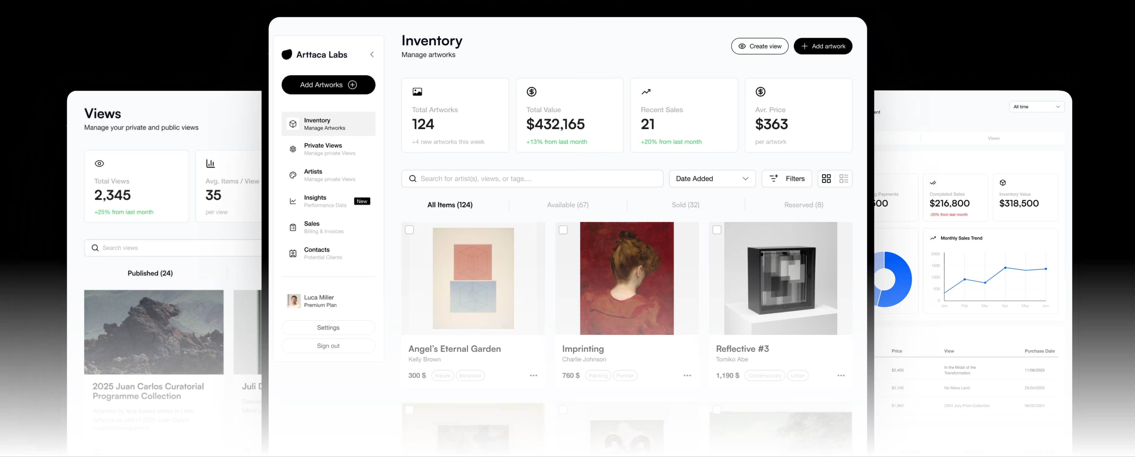 Arttaca Labs pricing hero illustration showing the platform dashboard.